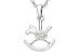?Childrens 14K White Gold Diamond Rocking Horse Pendant w/Chain?