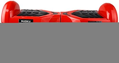 lSUOKU Segway 6.5 inches Auto Two-wheel Smart Self Balancing Scooters Drifting Board Skateboard Electric Unicycle for Kids & Adults-Red