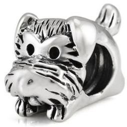 Cute Puppy Dog 925 Solid Sterling Silver Authentic Ohm Bead fits European Charm Bracelet