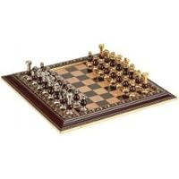 15 Metallic Chess Set With Decorative Board