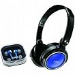 Coby Electronics CV215BLU Deep Bass Stereo Headphones and Earphones (Blue)