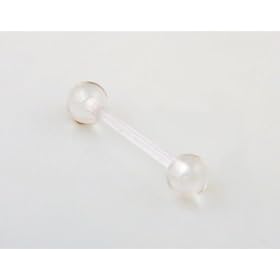 316L Barbell Tongue Ring 14g