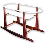 Rocking Wooden Moses Basket Stand - Cherry