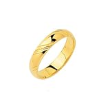Ysora - Alliance or jaune fantaisie 4 mm - Or Jaune - 750/1000