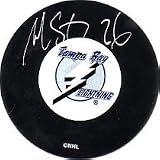 Martin St. Louis Autographed/Hand Signed Hockey Puck