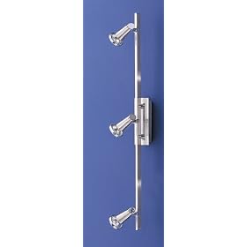 Eglo 81859A Milano 3 Light Track Light Fixture, Nickel Chrome by Eglo