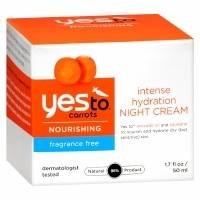 Yes to Carrots Nourishing Intense Hydration Night Cream, Fragrance Free, 1.7 fl oz