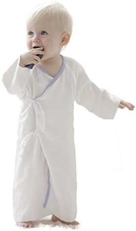 G100 Unisex-baby Bamboo Fiber Short Sleeve White Kimono Dressing Gown