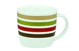 Typhoon Natural Stripes Hand-decaled Fine Porcelain Mug - 6 Pack