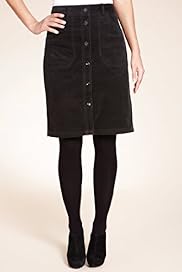 Cotton Rich Button Through Corduroy Skirt