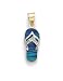 14k Two-Tone Dark Green Created Opal Flip-Flop and Diamond Pendant - JewelryWeb