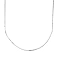 10k White Gold .70mm Box Chain Necklace, 18"