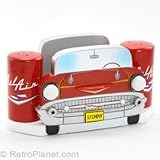 Chevrolet 1957 Bel Air Wooden Napkin Holder w/S&P Shakers