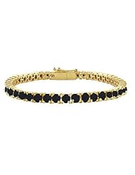 Black Diamond Tennis Bracelet with 10 CT Black Diamonds