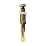 INK-Drainoverg（オーバーフロー有）　プッシュアップ式排水栓　32mm　ゴールド（金）