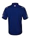 adidas A76 Mens Climalite 3-Stripes Cuff Polo - Collegiate Royal & White, Medium