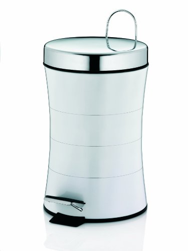 Kela 21562 Kosmetikeimer Amina 3 L Edelstahl, wei&szlig;