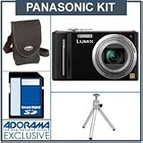 Panasonic Lumix DMC-ZS5K Digital Camera Kit - Black - with 4GB SD Memory Card, Camera Case, Table Top Tripod