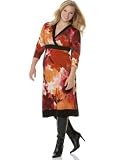 ING Plus Size Print Dress with Surplice Neckline