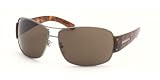 Prada - PRADA SPR61GS 5AV5G1 SHINY GUNMETAL BROWN METAL AVIATOR SUNGLASSES