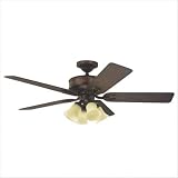 Hunter Fans 28079 52 Chestertown Traditional Indoor Cocoa Ceiling Fan w/ Light & Blades