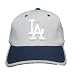 MLB Los Angeles Dodgers Velcro Strap Hat Cap - Grey / Blue