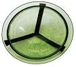 Achla 12.5" Crackle Glass Bird Bath Bowl & Cradle Fern Green