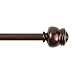 Kenney Glendale Knob Window Curtain Rod, Adjustable 28-48 Inch, Cocoa Brown