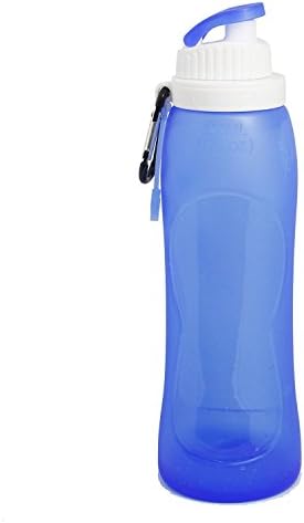 Sayes Brand 500ML BPA Free Outdoor Sports Collapsible Foldable Leak Proof Silicone Water Bottle For Travel Camping Hiking Climbing (Blue)
