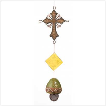Old World Cross and Bell Chime - Style 37307