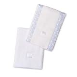 SwaddleDesigns Baby Burpies (set of 2) - All Colors SWD_BB Styles: Polka Dots Pastel Blue