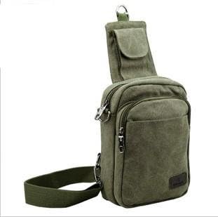 Speaking Life Men New Style Single Shoulder Canvas Bag Multi-function & Recreation Chest Bag (Army green)