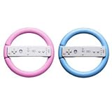 Blue & Pink Steering Wheels for Nintendo Wii - 2 Pack