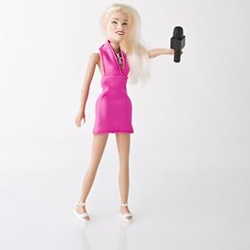  Female Ring Announcer for Wrestling Action Figures with Microphone