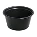 Dart 200PCBLK 2.4" Top and 1.2" Bottom Diameter, 1.8" Height, 2 oz Conex Complements Plastic Black Portion Container (20 Packs of 125)