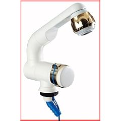 Automatic-Wasserhahn mit Perlator ** Compact**; weiß/gold für Wohnwagen und Reisemobile