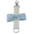Bow Key Chain - LightBlue/Ivory