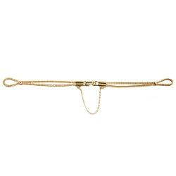 Watch BandMesh Antique Style Loup End Cord Type Gold Plated