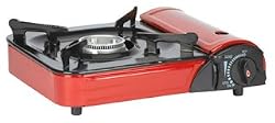 Portable Outdoor Butane Stove with Case, Red Portable Outdoor Butane Stove