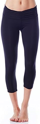Cozy Orange Coastal Crop -CO Raven Black-Large (L) CO Raven Black Capris