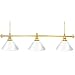 Trademark Premium 60 Inch 3 Shade Billiard Lamp White and Gold, White Trademark Premium 60 Inch 3 Shade Billiard Lamp White and Gold, White