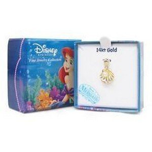 Childrens Toyshop  Jewelry : 14K Gold Walt Disney Childrens Pearl Shell Charm