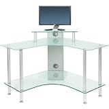 Jual SCF Small Corner Frosted-Glass Computer Desk