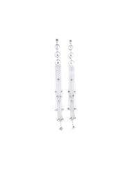 18k White Gold Fashion Dangle Diamond Earrings ( 0.17 CTTW, G-H Color, SI1-SI2 Clarity )