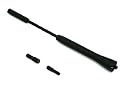 Alu Kurzstab Antenne, Ausführung: 16V-Style Black Edition, Schwarz. Mit verschiedenen Gewindestücken.