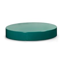 Qorpak CAP-06350 Ribbed Thermoset Cap with F217 and PTFE Liner, 63-400 Size, Green (Case of 50)