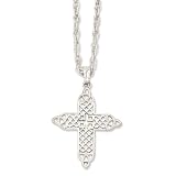 Silver-tone Celtic 18" cross necklace