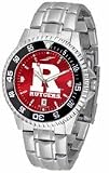 Rutgers Scarlet Knights Competitor AnoChrome Men's Watch with Steel Band and Colored Bezel