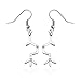 FUNRUN Chemistry Molecular Structure Dopamine Caffeine Serotonin Earrings Dangle,Alloy