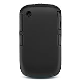 Premium 2-in-1 Black Rubberized Crystal Snap-on Case and Silicone Gel Skin for Blackberry Curve 8520 8530 Gemini